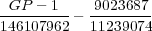 GP - 1 9023687
---------- --------
146107962 11239074
