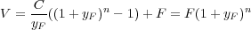 -C- n n
V = yF ((1 +yF ) - 1)+ F = F(1+ yF )